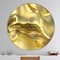 Designart 'Golden Cloth Texture Modern Wall Clock